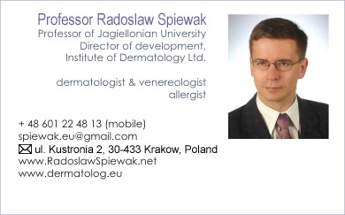 Contact address of prof. Radoslaw Spiewak